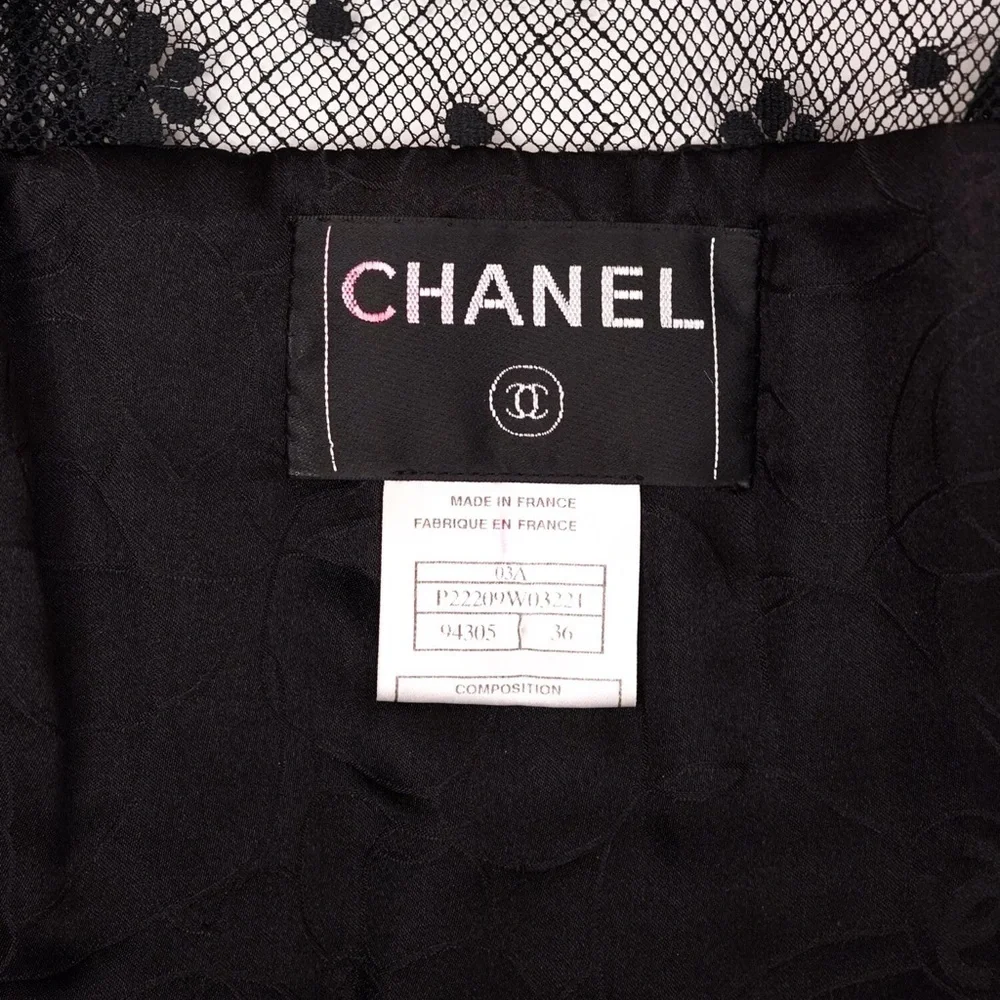 Chanel 2003 Floral Lace & Leather Jacket - Picture 7 of 7